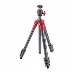  MANFROTTO Compact Light aluminium tripod with ball head, red